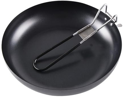 Non-Stick Frying Pan, Nonstick Round Frying pan with Foldable Handle, Lightweight Camping Skillet Folding Frying Pan Cooking Pot Camping Kitchen Tool