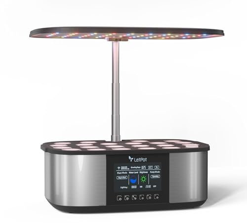 LETPOT LPH-Max Hydrokultur-Anzuchtsystem-Kit, 21 Pods APP & WiFi, automatisch gesteuert, intelligenter Indoor-Garten mit 36 W LED-Wachstumslicht, Auto-Tropfbewässerungs-Kits, selbstverwaltete Pflege