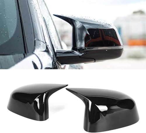 Altsbaos Kompatibel mit Auto Rückspiegel Abdeckung BMW X3 G01/X4 G02/X5 G05/X7 G07 2019-2024,X6 G06 2020-2024 Seitenspiegelgehäuse bmw Spiegelkappen X3 X4 X5 X6 X7 Links+ Rechts (Glanz Schwarz)
