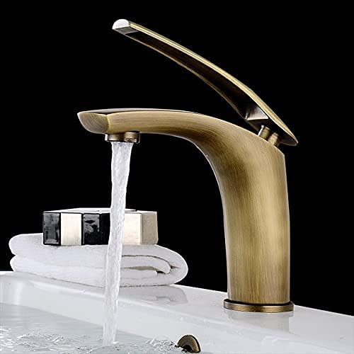 CCKUHN Wasserhähne, Wasserhahn, Waschtischarmatur, Heiß-/Kalt-Waschbeckenarmatur, Messing-Wasserhahn/Mischbatterie/Wasserhahn, Badezimmerarmatur, Waschbeckenarmatur, Waschtischarmatur, A