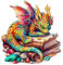 Funnli Holzpuzzles für Erwachsene und Kinder,Einzigartige Tierförmige Holz-Puzzle (Juwelen-Drache), Puzzle aus Tierteilen