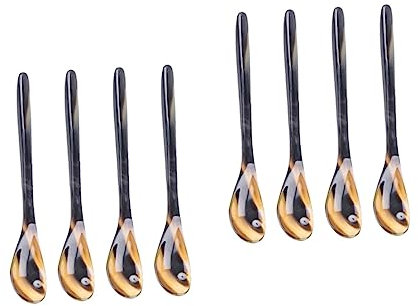 CRILSTYLEO 8 Stk Kaffeelöffel aus Horn dekorative Dessertlöffel für Café-Geschirr Creme Glaswaren kaffelöffel kaffeemesslöffel besteck schümli kaffee Kuchenlöffel Rührschaufel Hörner
