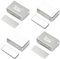Cupboard Cabinet Magnets, Magnetic Door Catch, Self Adhesive Heavy Duty Latches, No-Drill Ultra-Thin Invisible Push to Open Locks for Kitchen Cupboards Wardrobe Closers Closure, 4 PCS, Brushed Silver