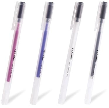KEARING Hitze löschbare Stoffmarker Textilstift 4er Set – feine Spitze
