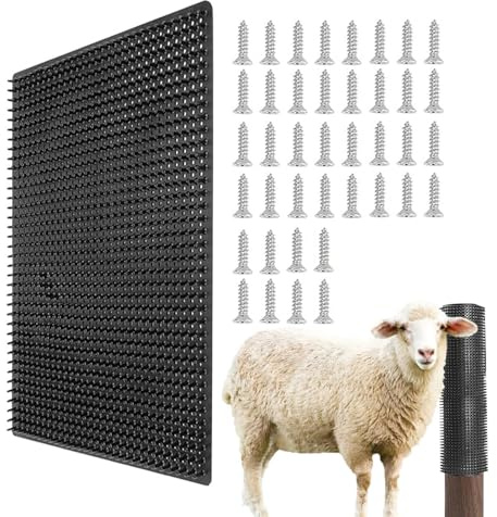 lisutupode Kratzmatte für Rinder, Ziegenbürsten für die Fellpflege, Schaf-Massagehelfer, Kratzbürste, Pferdepflege, Säulenbrett