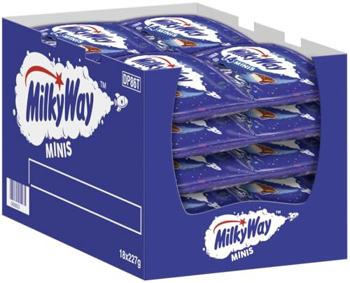 MILKY WAY Minis 18x227g I Milchschokolade gefüllt mit leicht und locker geschlagener Candy-Creme I Schokoriegel I Schokolade I Riegel I Snack für Zwischendurch
