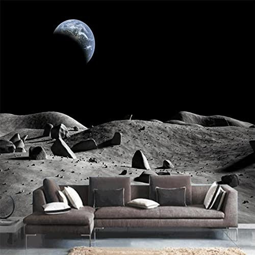 3D-Universum Weltraum-Tapete für Kinderzimmer, luxuriöses Planeten-Thema für Wohnzimmer, TV, Sofa und Hotel, selbstklebende Wandmalerei, Heimdekoration, groß, 300 x 208 cm
