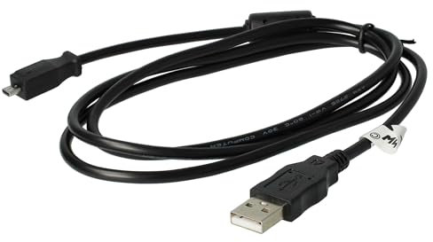 vhbw USB-Kabel Datenkabel kompatibel mit Kodak Easyshare Z-Serie Z650, Z712, Z712 IS, Z700, Z710, Z730, Z740, Z1285, Z612 Kamera, Camcorder, 150 cm