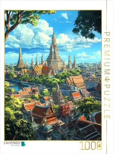 CALVENDO Puzzle Wat Arun in Bangkok Thailand | 1000 Teile Lege-Größe 48 x 64 cm Foto-Puzzle für glückliche Stunden