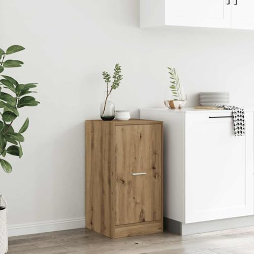 Holamys Apothekerschrank Artisan-Eiche 40x41x77,5 cm, Holzwerkstoff, Auszugschrank mit 2 Schubladen, vielseitiger Küchenschrank, langlebig
