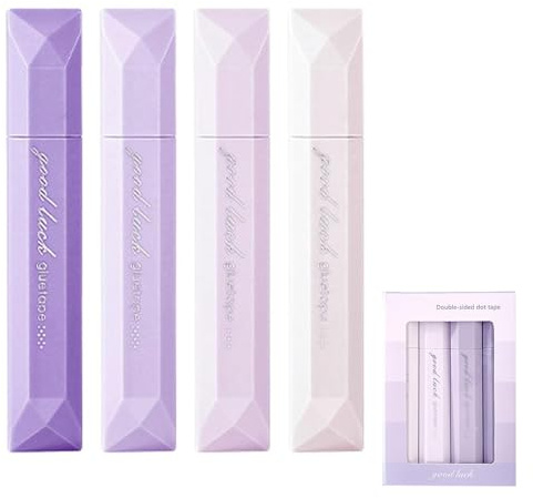 2025 New Double Sided Tape Pens for Crafting, Double Sided Tape Roller Pens, Glue Tape Pen, Craft Adhesive Glue Runner for Scrapbooking, Gift Wrapping, Photo Mounting, School Office & Crafts (Purple)