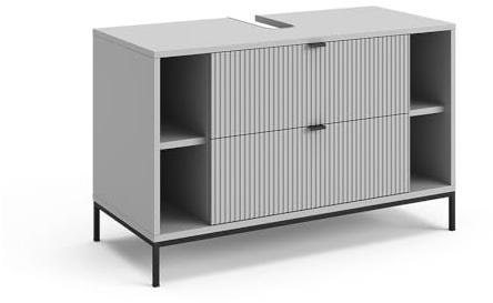 Vicco Waschbeckenunterschrank Eliza, Grau, 100 x 63 cm | mit 2 ausziehbaren Schubladen, zur Montage unter dem Waschbecken und kombinierbar mit Eliza-Serie