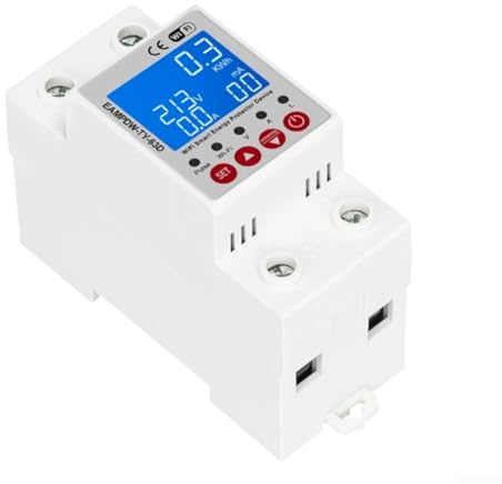 2P 63A Smart WiFi Leitungsschutzschalter, Energieüberwachung, Leckspannungsschutz, einstellbarer thermischer Schutz für Zuhause, industrielle elektrische Sicherheit