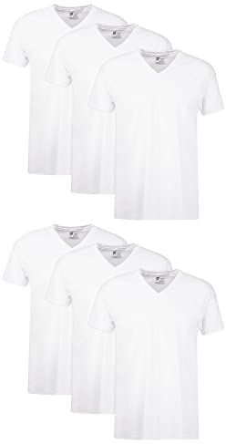 Hanes Herren 777vp6 V-Ausschnitt-T-Shirts (6 Stück)