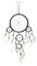 50cm x 16cm Dreamcatcher Traumfänger Schwarz Silber Kauri Muschel