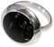 Fly Style Ring Silber 925 Damen, offener Ring größenverstellbar, 925 Silber Ring mit Muschel oder Stein Inlays, Farbwahl:schwarz