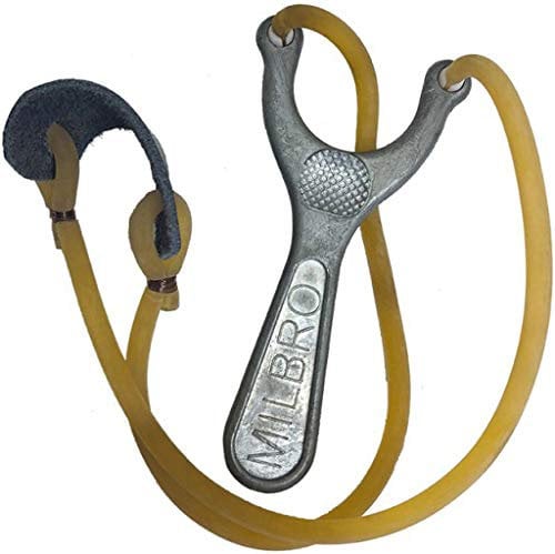 Fullmarks Retro Catapult SlingShot - Silver and Yellow - Adults - Outdoor Enthusiasts, Retro/Classic Item Collectors, Durability-Conscious Users