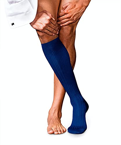 FALKE Herren Kniestrümpfe No. 2 M Kh Kaschmir lang einfarbig 1 Paar, Blau Royal Blue 6000, 45-46