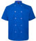 TopTie Chaquetilla Cocinero Unisex Chaqueta de Chef Manga Corta Hostelería Cocina Uniforme con Bosillos para Restaurante Bar Azul