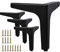 La Vane 4er Set Metall Möbelfüße (13cm Höhe) Schwarz - Diamant-Dreieck Design für Schrank, Sofa, Couch & Regal | Stabile Ersatzbeine mit Schrauben | Einfache DIY Montage
