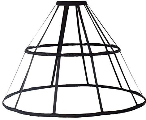 2 cerchi Pannier Sottogonna Donna Vittoriana Bustle Gabbie Cerchio Gonna Gabbia Sottogonna per Donna, nero, Taglia unica