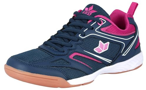 Lico Airsoft Indoor, Women’s Indoor Court Shoe, Marine/Pink/Weiss, 3.5 UK (EU)