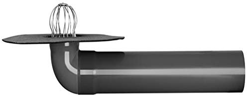 Haus & Dach Flachdach-Ablauf mit Rohrbogen Flansch Bitumen-Schweißbahn mit Kiesfang, DN50