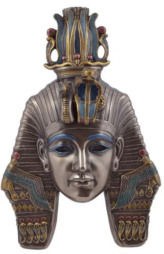 Veronese Maske Tutanchamun 29 cm Wanddekoration Ägypten Pharao Bronzefigur