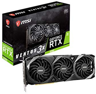 MSI Gaming GeForce RTX 3090 24 Go GDRR6X 384 Bits HDMI/DP Nvlink Torx Fan 3 Ampères Architecture OC Carte Graphique RTX 3090 Ventus 3X 24G OC