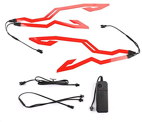 Motorrad Helm EL Licht, Motorrad Helm LED Licht Motorrad Licht Streifen LED Aufkleber Motorrad Streifen Reitsignal Flexibles Nachtreiten Motorradhelm Licht