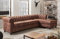 Casa Padrino Chesterfield Ecksofa Rechts Antik Braun - Microfaser Wohnzimmer Sofa - Chesterfield Wohnzimmer Möbel