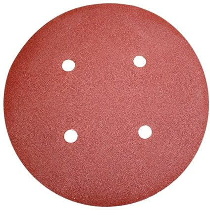 FEIDER Disques Abrasifs pour Ponceuse Murale 180 mm, Grain 80, Velcro, 4 Trous, Extraction Poussière, Lot de 10, ABFPEP4T-80