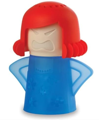 HORNO Angry Mama Microwave Oven Steam Cleaner and Disinfects With Vinegar and Water for Kitchens (Blue)