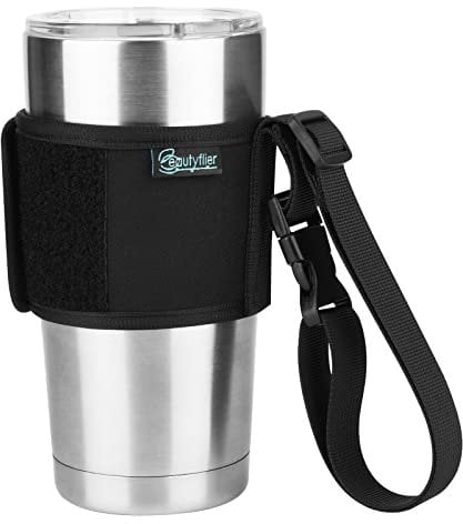 Beautyflier Kaffeebecherhalter für Yeti 850 ml Becherhalter mit Tragegriff, Reise-Kaffeebecher-Tragetasche, kompatibel mit Yeti, Simple Modern, Hydro Flask Tumbler, BlenderBottle Shaker-Flasche