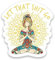 Let That $hit Go Yoga-Mandala-Magnet – 12,7 cm am längsten Ende – robuster Kühlschrankmagnet, vollfarbig, UV-bedruckt, lichtbeständig, 12,7 cm Magnet