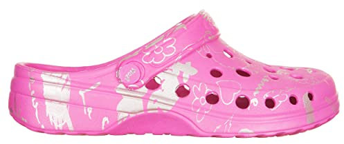woz Sabot Cheese Picasso Fuxia Argento, Morbida Gomma Eva. Donna. Rosa (Picasso Fuxia, Sistema Taglie Calzature EU, Adulto, Donna, Numero, Larga, 40)