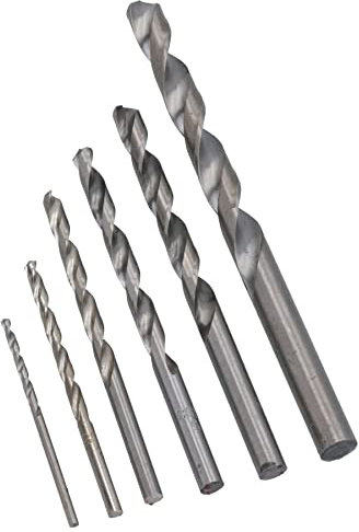 Juego de 6 brocas métricas HSS-G de punta dividida, metal, plástico, cobre, 2 mm - 8 mm