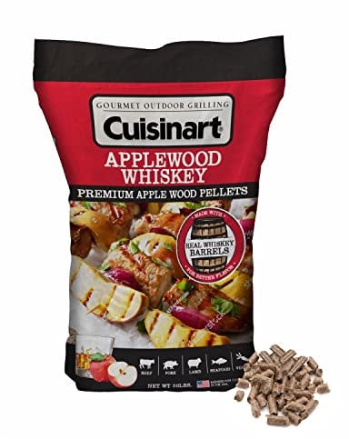 Cuisinart Granulés de fumage pour barbecue en bois de pommier de qualité supérieure – Sac de 9 kg