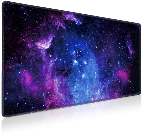 Gaming Mauspad XXL 900 x 400 mm- Mousepad Groß Schreibtischmatte Vernähte Kanten WassXerdicht Anti-Rutsch Desk Mat für PC, MacBook,Laptop Mouse Pad - Verbessert Präzision und Geschwindigkei
