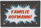 LAUBLUST Türschild Schiefer | Comic Motiv - Haustür-Schild Personalisiert mit Familien-Name | 3 Größen, 4 Wandhalter