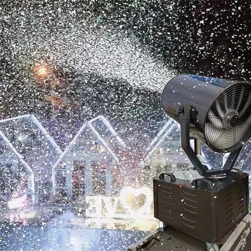 HDCCDM 3000-W-Schneemaschine, Bühnen-Schneeflockenmaschine Mit Fernbedienung, Große Schneemaschine, 120°-Schwingung, 10–15 M Strahlentfernung, Für Weihnachten, Hochzeit, Party