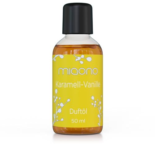 Duftöl Karamell-Vanille 50ml von miaono- feiner Raumduft - Aromaöl für Duftlampe und Diffuser
