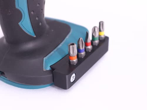 Decoralin Magnetischer Bithalter Kompatibel mit Makita 18V Schlagschrauber und Bohrmaschine - Hält bis zu 5 Bits (rechte Seite)