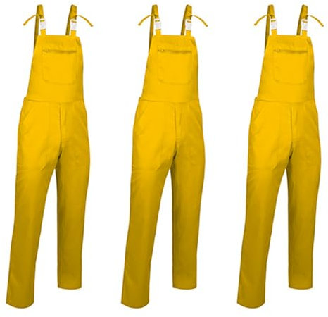 GARGOLA.ES OPERADORES DIGITALES PREGON Latzhose: Robust, verstellbar und schlank für Partys und Arbeit, Gelb Sonnenblume, L