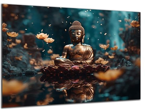 Munera Design - Bild 56x84 - Buddha Blumenmeer - Wand-Bilder Wohnzimmer