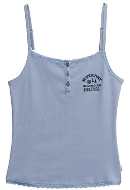 Superdry Damen Athletic Essentials Button Down Cami Top