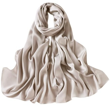 Lina & Lily Damen Schal Stola aus Premium-Satin für Hochzeit Abend (Champagner)