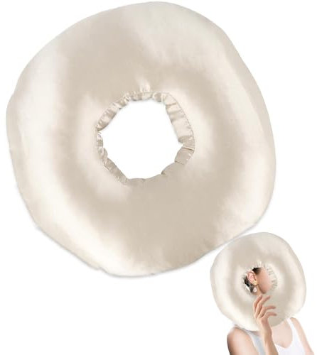 ADDLIVE Ohr-Piercing-Kissen, Ohrpiercing-Nachsorge-Lösung, Donut-Ohrkissen mit Loch, Ringkissen für Seitenschläfer, löst Ohrschmerzen, Ohrentzündungen, Druckstellen, Schlafschutz (Champagner)