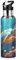 Niigeu Tortue Poisson Océan Tortue Bouteille d'eau Isotherme avec Paille en Acier Inoxydable Gourde, Sans BPA Gourdes Eau pour Enfant Sport Randonnée École Bureau (600ml/1L)