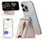ESR Porte Carte pour MagSafe (HaloLock), Porte-Cartes Geo avec Support Réglables pour iPhone avec Tracker Localiser, Compatible avec MagSafe, pour iPhone Série 17/16/15/14/13/12, Titane Sable